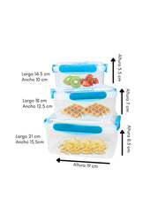 CH48720 - 1 Topper Rectangular 3 Pcs Azul - Mayoreo Calzado AndyHOGAR