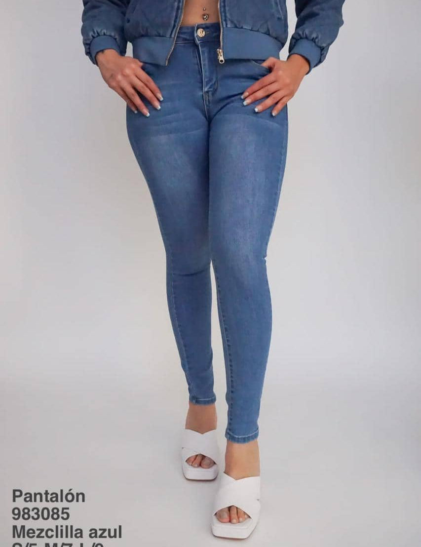 983085 Pantalón Mezclilla Azul - Mayoreo Calzado AndyROPA
