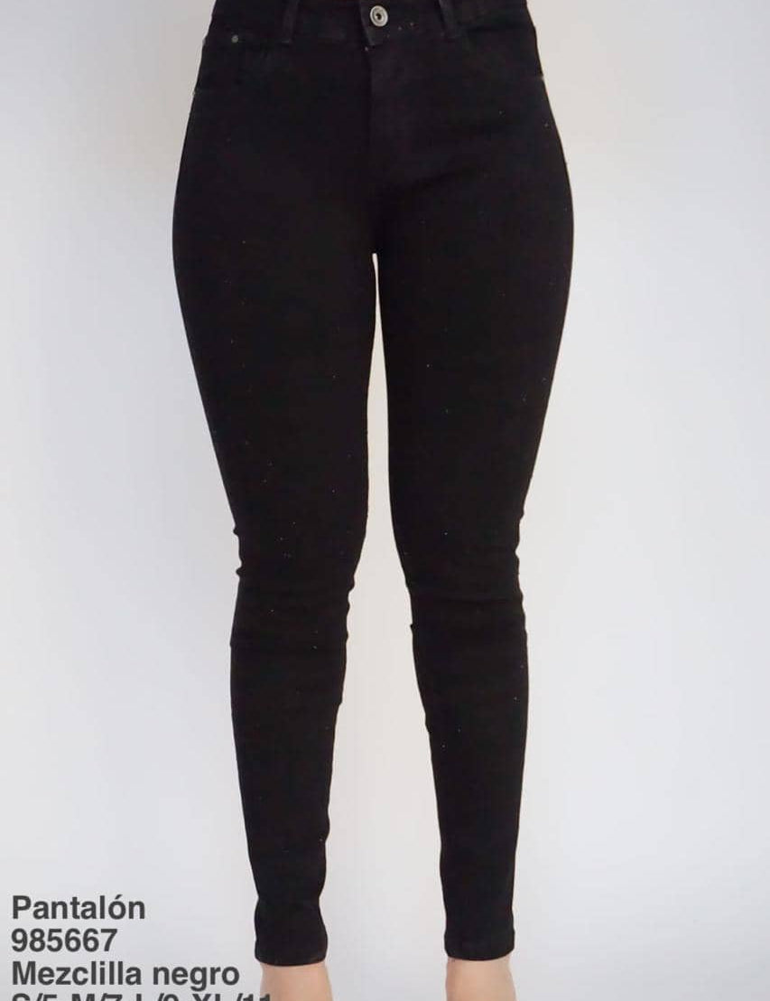 985667 Pantalón Mezclilla Negro - Mayoreo Calzado AndyROPA