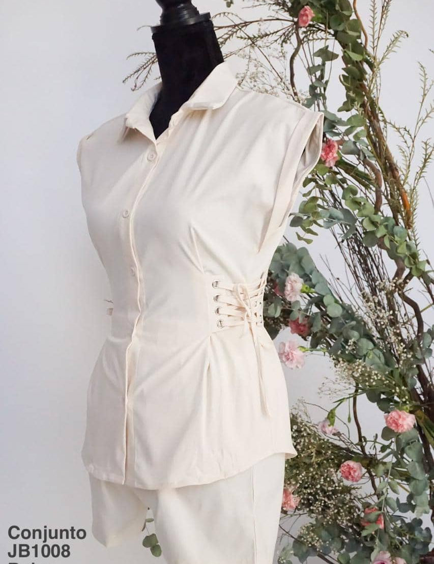 JB1008 Conjunto Beige - Mayoreo Calzado AndyROPA