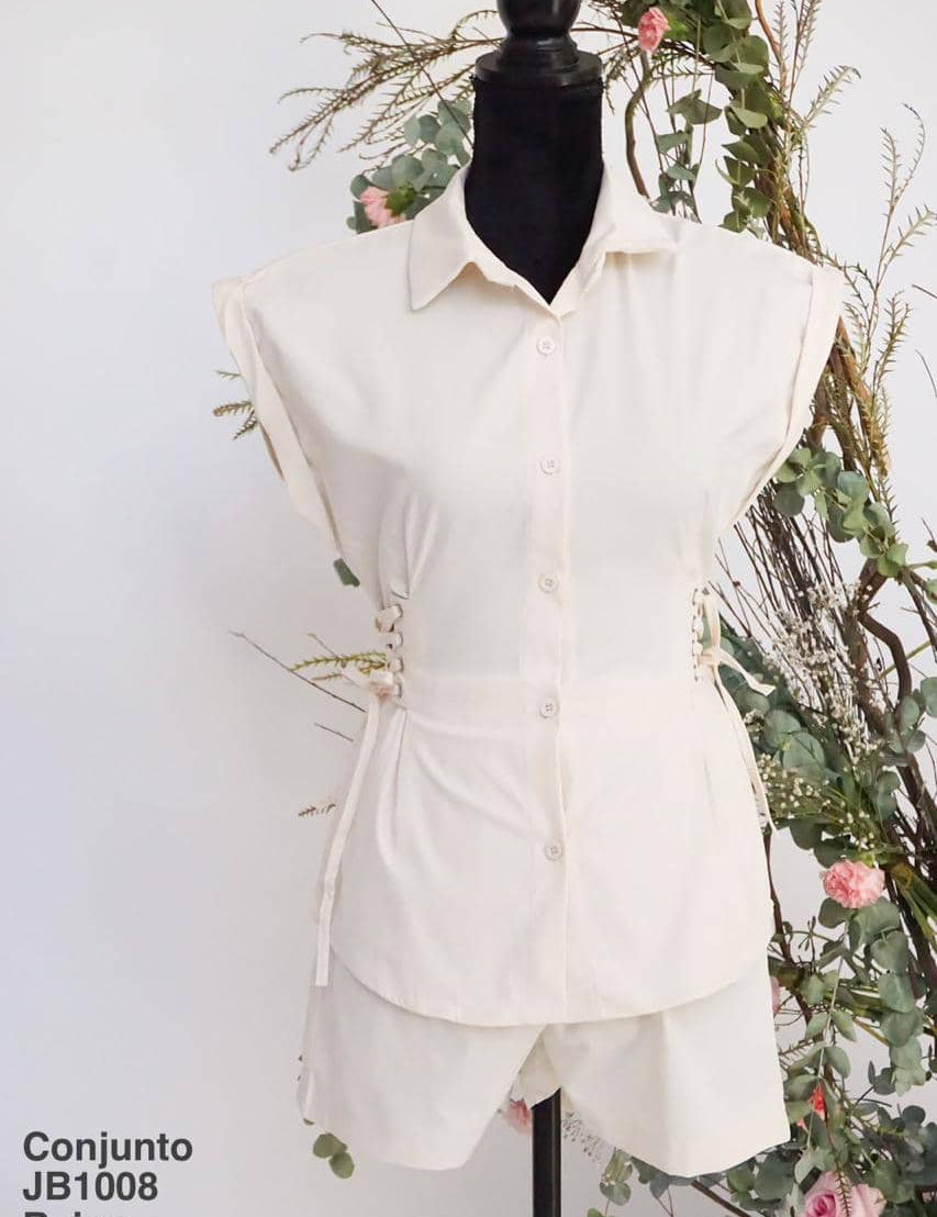 JB1008 Conjunto Beige - Mayoreo Calzado AndyROPA