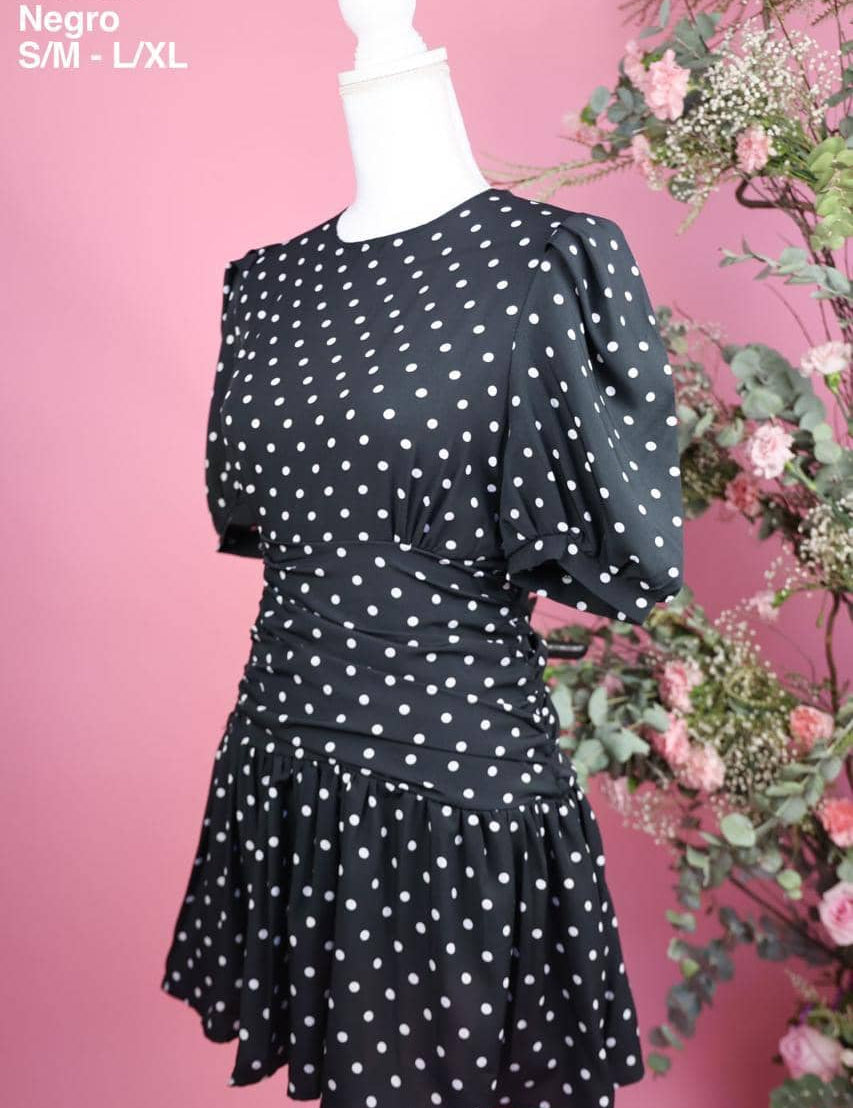 JK8034 Vestido Negro - Mayoreo Calzado AndyROPA