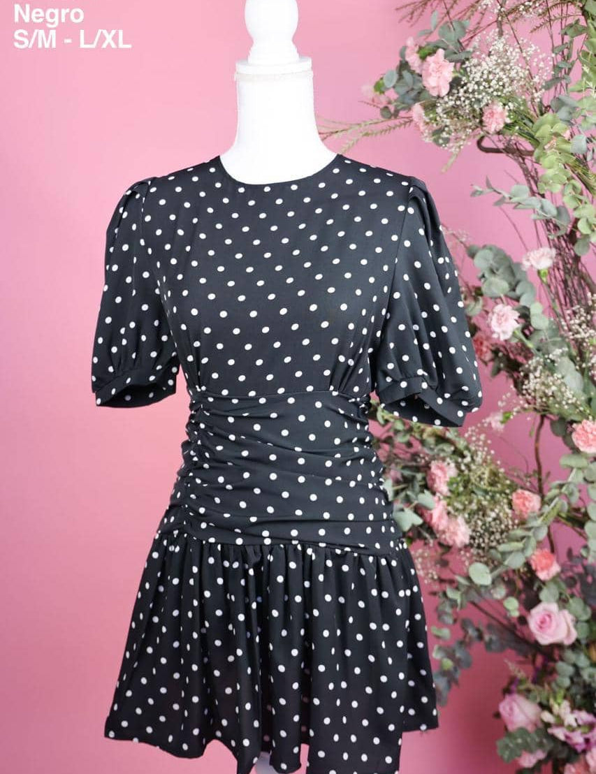 JK8034 Vestido Negro - Mayoreo Calzado AndyROPA